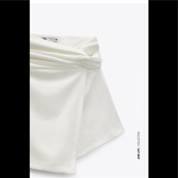 Zara white assymetrical skort XS - Picture 4 of 5